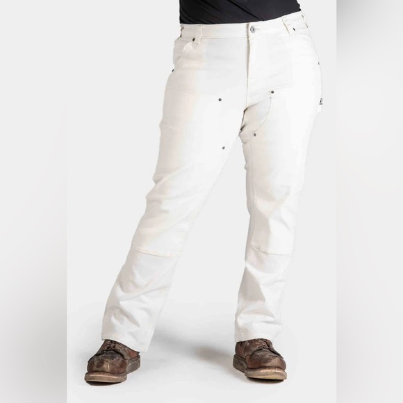 DOVETAIL women’s Anna Task Pant 4, 34” inseam white work pants - Picture 2 of 9